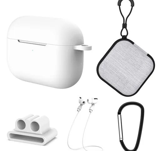 Custodia protettiva 5 in1 compatibile con Apple AirPods Pro Custodia di ricarica Custodia...