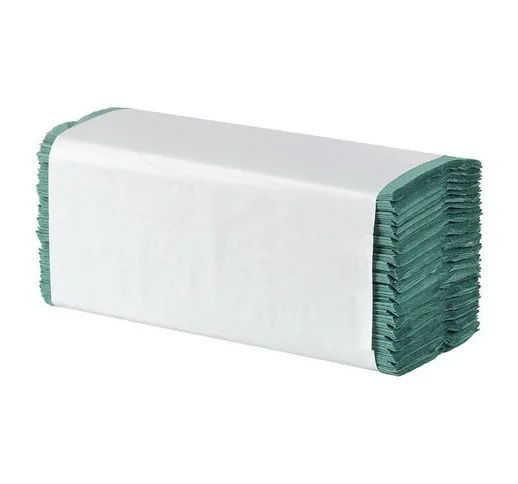 Asciugamani piegati a C-fold Basic Recycling / verde 1 piega 3600 fogli