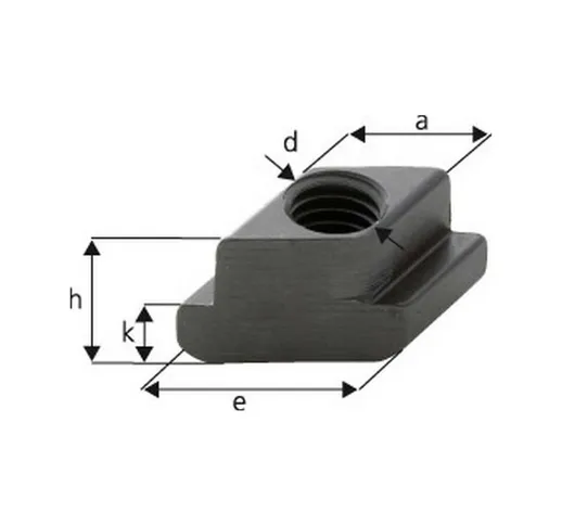 Dado Rhombus T Slot, D X T-Scanalatura: M16 X 18 Laterale Del 17,7 Millimetri, 28 Millimet...