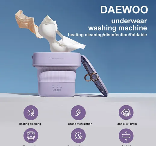 Tancyco - daewoo Mini detergente per lavatrice pieghevole portatile 6L Lavatrice per bianc...