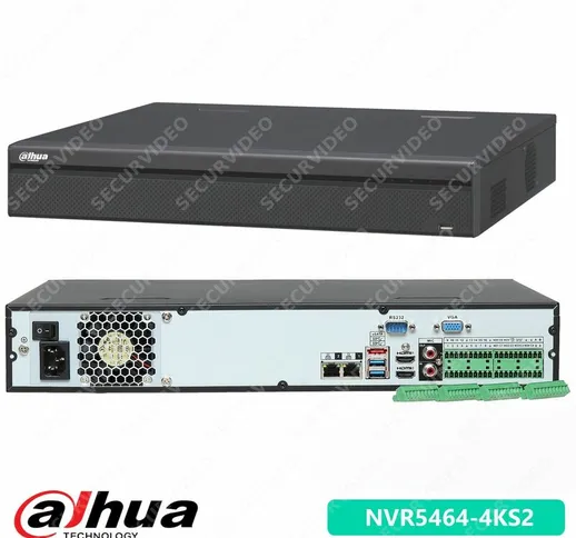 Dahua 64Ch 4K 12Mp Max H.265 320Mbps 4x Sata Pro NVR5464-4KS2