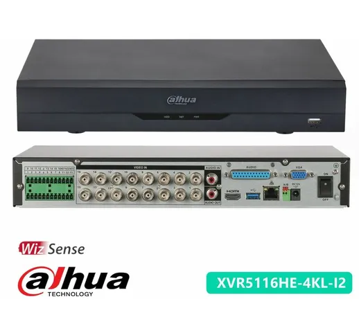 Dahua Xvr 16ch Penta-ibrido 4K Smart AI Wizsense XVR5116HE-4KL-I2