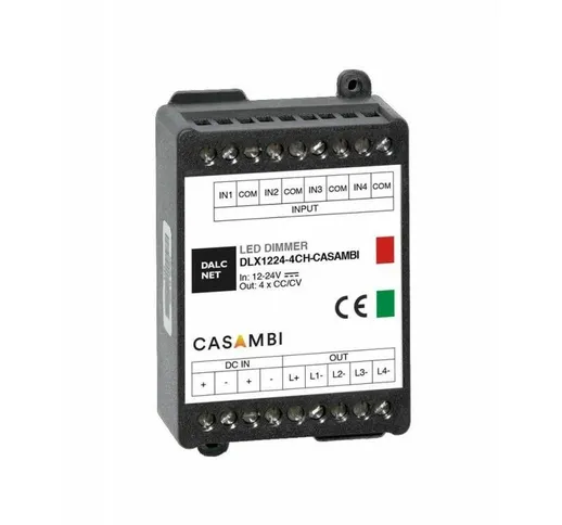 DLX1224-4CV - CASAMBI - CONTROLLER DIMMER 4CH Gestione via Bluetooth e Push - Dalcnet