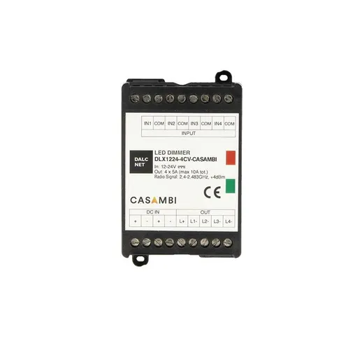 LEDLUX CL9978 DLX1224-4CV-CASAMBI Led Dimmer Bluetooth APP Casambi 4 Canali RGB RGBW - Dal...