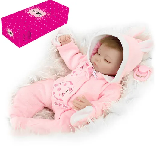 16 pollici 40 cm Reborn Baby Doll Realistico Sleeping Silicone Vinile Regali carini Giocat...