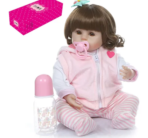 19 pollici 48 cm Reborn Baby Doll Realistico Silicone Vinile Bambole Perfetti Regali Gioca...