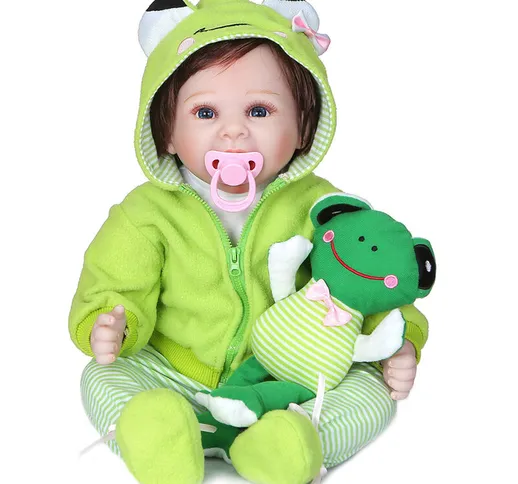 Reborn Baby Doll 22 pollici 55 cm Sweet Face Realistico Soft Touch Baby Dolls Regali Compl...