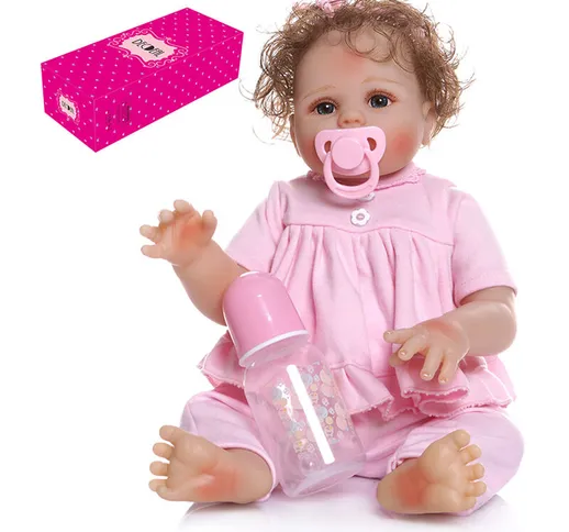 Decdeal Reborn Baby Doll Silicone Full Body 19 pollici Realistiche Bambole da bagno carine...