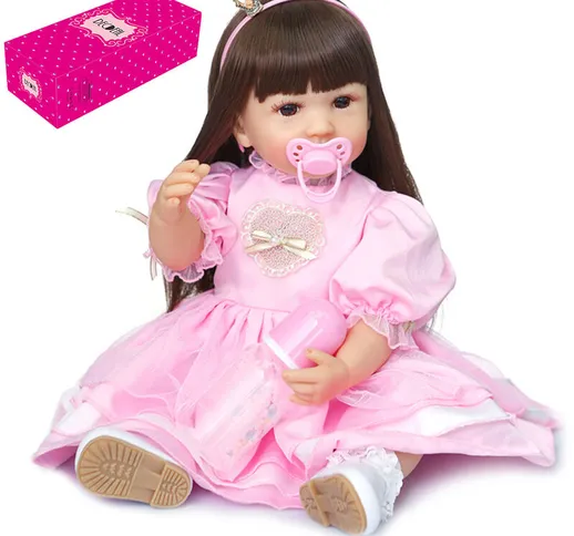 Reborn Dolls 22 pollici Silicone Full Body Realistico Realistico Baby Real Touch Weighted...