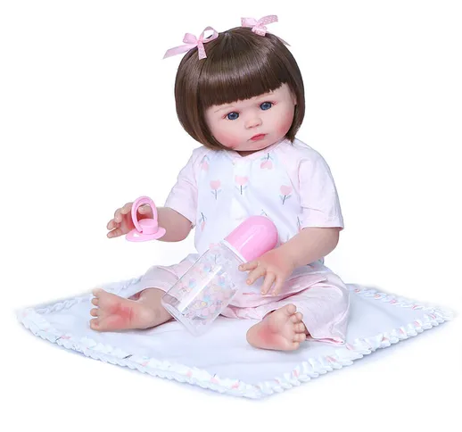 Reborn Dolls Bambola realistica in silicone per tutto il corpo Bambola realistica pesata d...