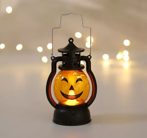 Decorazione di Halloween Retro piccola lampada a olio Regalo di Natale Lanterna pony Bar F...