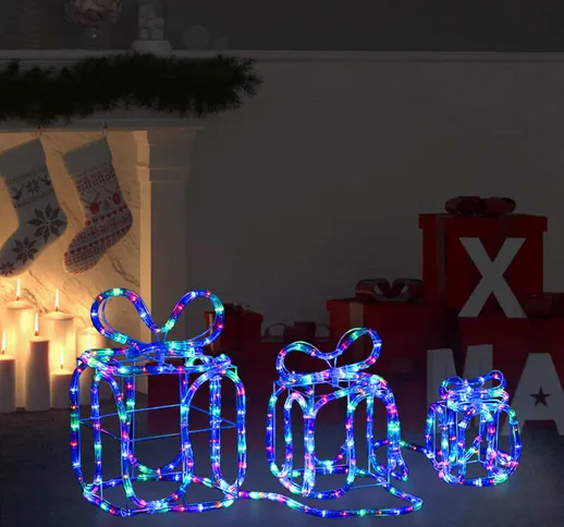 Decorazione Natale Scatole Regalo con 180 led Interni Esterni