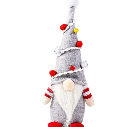 Decorazione natalizia albero di Natale cappello bambola senza volto