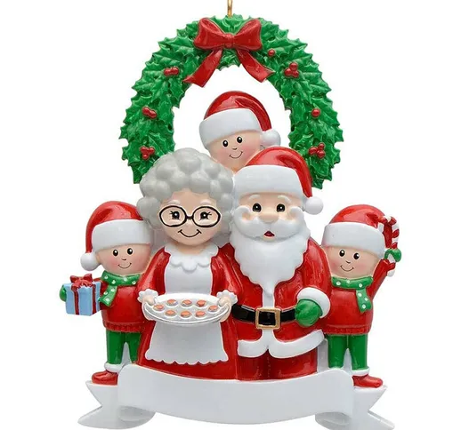 Decorazioni natalizie, ornamenti da appendere all'albero di Natale di Babbo Natale, decora...