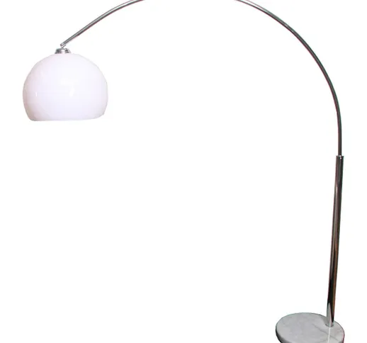 Design lampada ad arco Lounge Deal II regolabile 175-206cm bianco