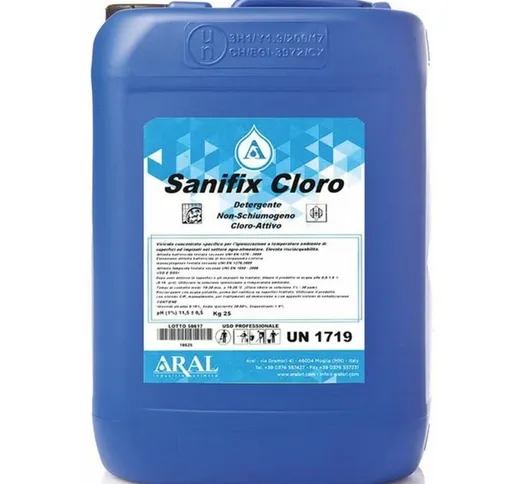 Aral Srl - Sanifix Cloro Detergente Sanitizzante non Schiumogeno con Cloro Attivo Specific...