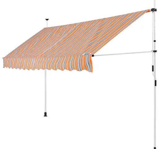 Tenda da balcone 150-400cm tenda da sole 200cm (de), Arancione/Nero/Bianco - Detex