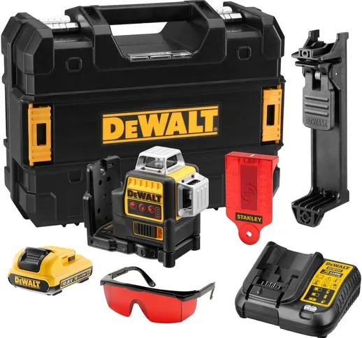 Laser 3 linee 360° xr Litio 10.8 v / 2 Ah raggio rosso DCE089D1R-QW dewalt