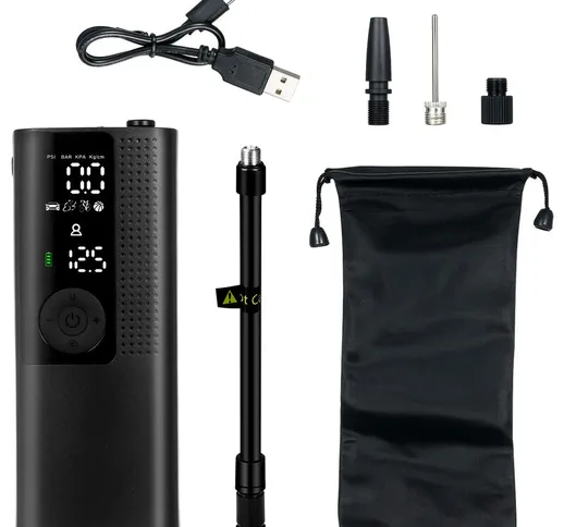 Digital Display Cordless pompa di aria elettrica Handheld pompa gonfiabile portatile intel...