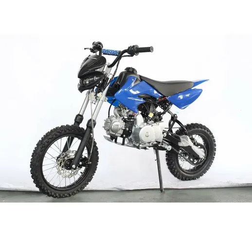 Dirt bike ZLDB-04 motore 4 tempi a benzina moto cross 125CC sterrato blu