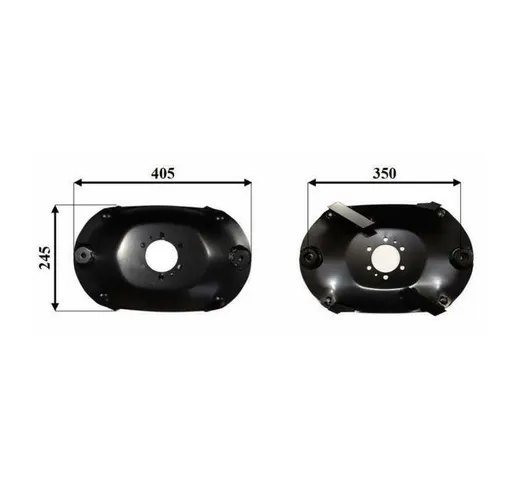 Disco ovale adattabile Claas rif. 0014079540. Misure: larghezza 405mm, interasse fori 350m...