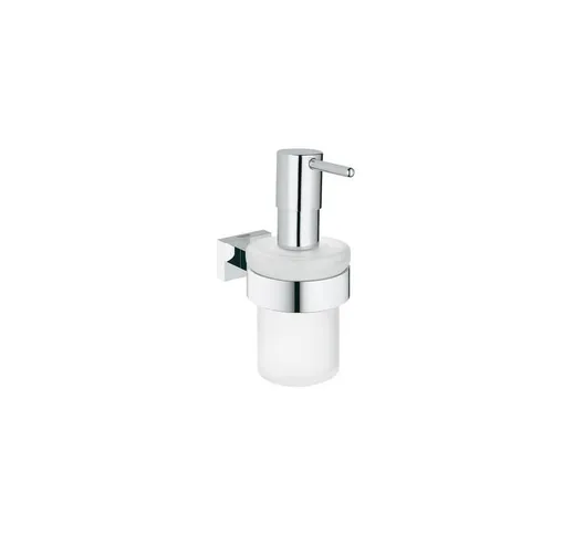 Dispenser sapone liquido con supporto Grohe Essential Cube altezza 157 mm