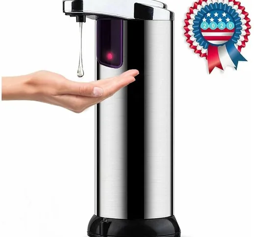 Briday - Distributore automatico di sapone da 250 ml con sensore a infrarossi per lavander...