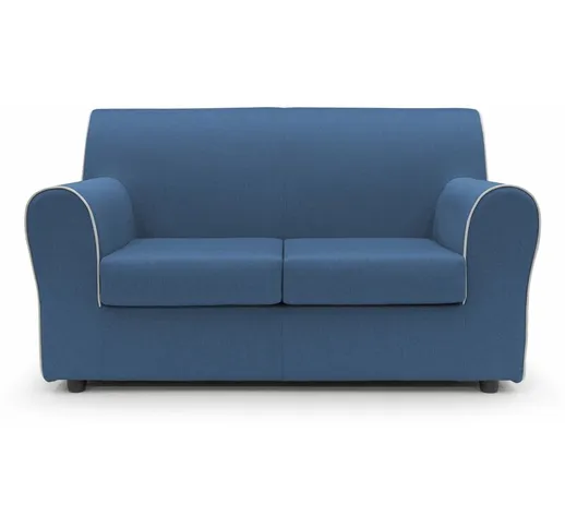 Divani.store - Divano linerare GHOST 2 posti made in italy 205 cm BLU - blu