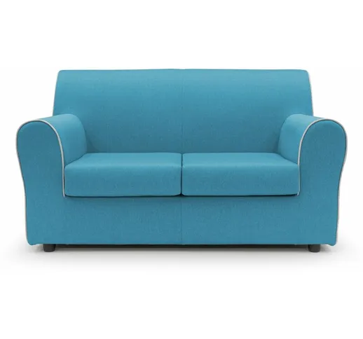 Divani.store - Divano linerare GHOST 2 posti made in italy 205 cm AZZURRO - azzurro