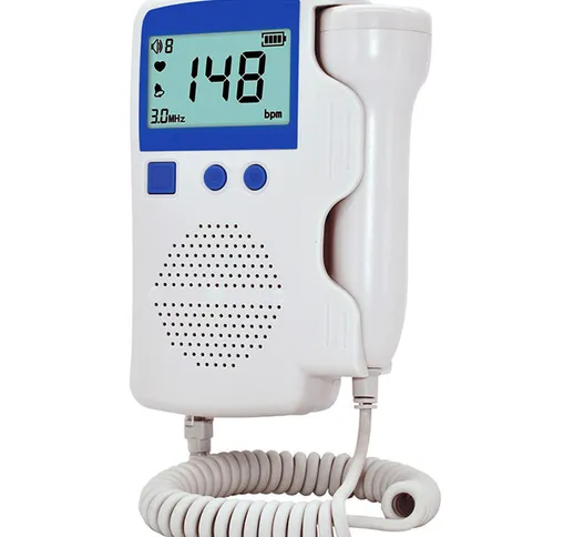 Doppler fetale domestico Baby Heart Detector Doppler Monitor del battito cardiaco fetale 3...