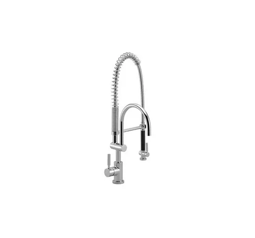 Dornbracht Tara Classic miscelatore monocomando professionale con maniglia a sinistra, boc...