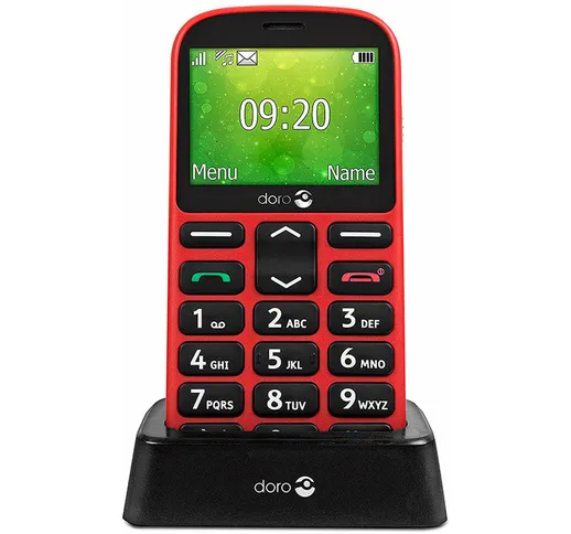 1361 rosso senior mobile dual sim 2.4'' fotocamera 2mp radio bluetooth fm micro sd include...