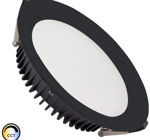 Downlight LED 40W SAMSUNG New Aero Slim CCT Selezionabile 130 lm/W (UGR17) LIFUD Nero Foro...