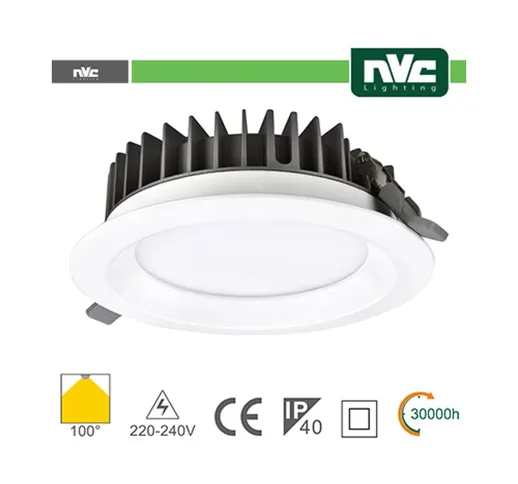 downlight led faro 15 watt 220-240 volt 90° A+ CE IP40 bianco bianco caldo no tondo lif nv...