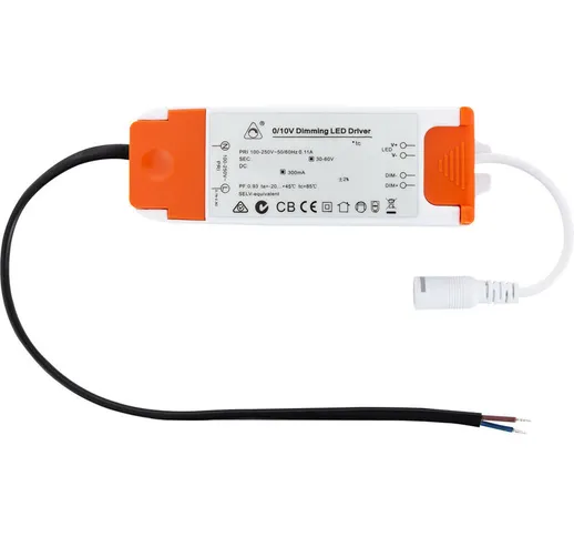 Ledkia - Driver Regolabile 1-10V Plafoniera / SuperSlim 90-265V Output 30-60V 300mA 15-18W