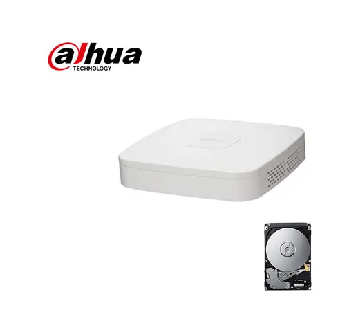 Dvr Ibrido Cloud Hdcvi Ahd Tvi Cvbs Ip 4 Ch Canali Dahua Xvr5104C-X1 Hd 1 Tb