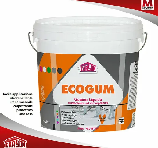 ECOGUM guaina liquida elastomerica pedonabile 14 lt CAPACITÀ 14 LT - Colorazione Grigio - 