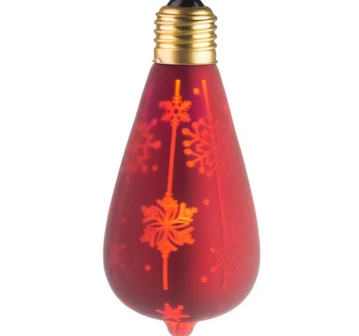Ecolicht 30050130002 0.5W lampadina a LED E27 ST64 360 - Decorative Atmosphere 'NEVE' ross...