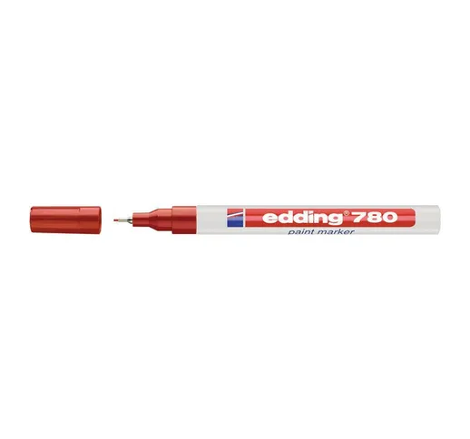 Pennarello industriale a vernice 780 linea rossa punta tonda da 0,8 mm EDDING (Per 10)