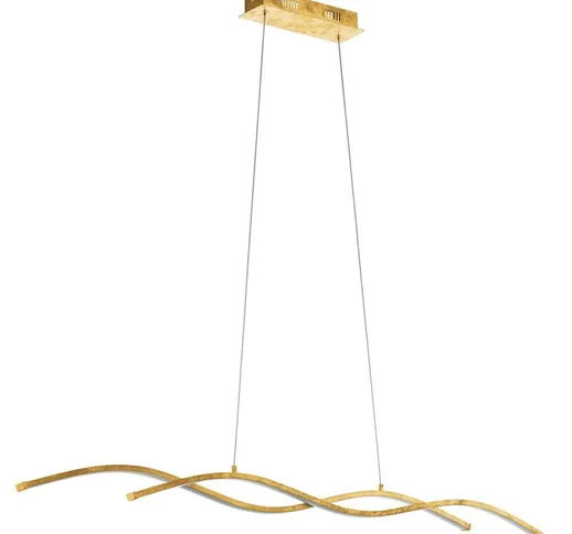 Led lampada a sospensione miraflores oro bianco l: 120cm b: 8cm h: 120cm