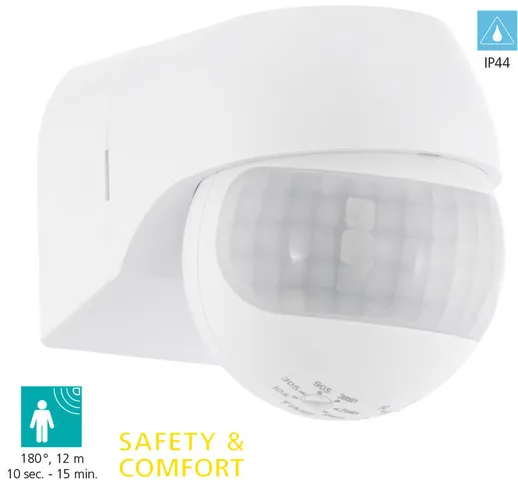 Esterno detect me 1 bianco l: 5.5 cm h: 7cm t: 8cm sensore IP44