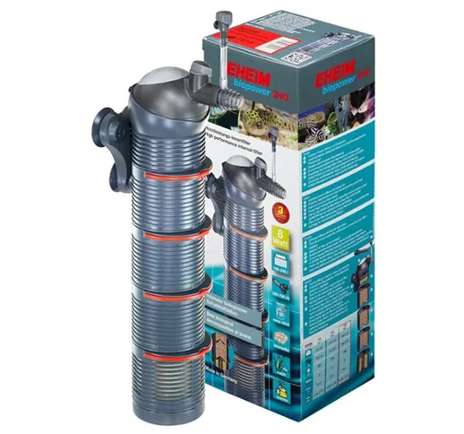 Biopower 240 Filtro Interno Modulare Completo di Pompa Regolabile, Sistema Venturi Spray B...