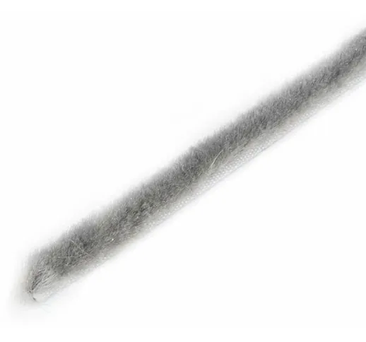Guarnizione a spazzola antipolvere autoadesiva, altezza 9mm, rotoli di 10 m, Grigio - Emuc...