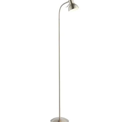  Amalfi - Lampada da terra a LED 1 luce Nickel satinato, vernice bianca lucida, GU10