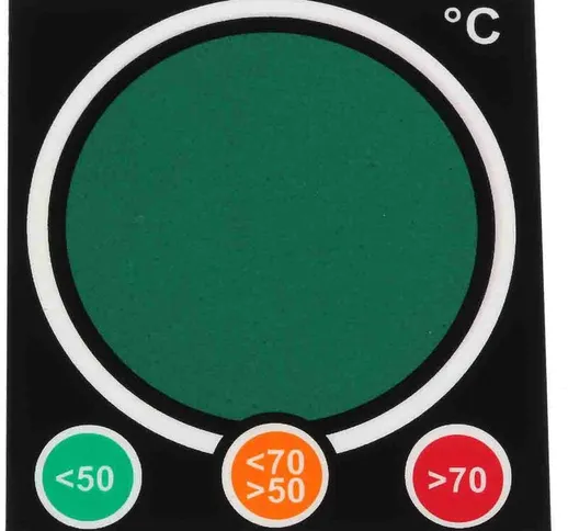 Etichetta indicatore di temperaturaSì da 50°C a 70°C, 52mm x 48mm, conf. da 10 pz. (Confez...