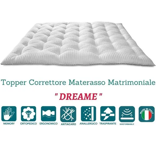 Evergreenweb Materassi&beds - EVERGREENWEB - Correttore Materasso in Memory Foam MED Matri...