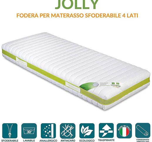 Evergreenweb Materassi&beds - EVERGREENWEB - Fodera per Materasso Matrimoniale 140x190 alt...