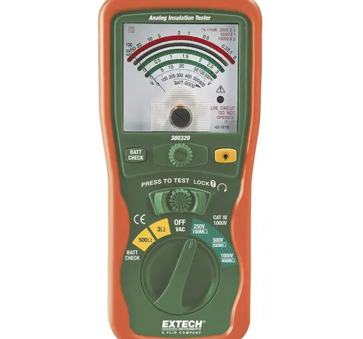 Extech 380320 Misuratore di isolamento 250 V, 500 V, 1000 V 400 MΩ