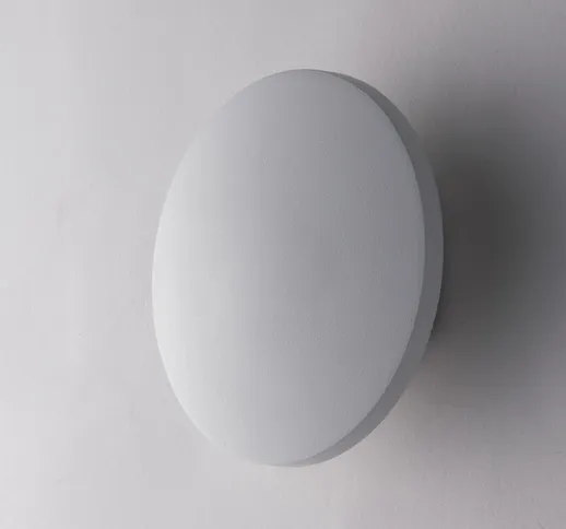 Applique led da esterno amon bianca luce naturale con 360° backlight 13 cm. - Bianco
