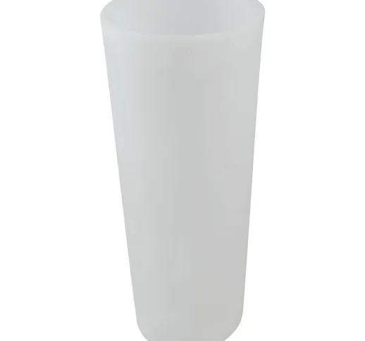 Vaso led geco da esterno rotondo ricaricabile 4W rgb con telecomando 90 cm - Bianco